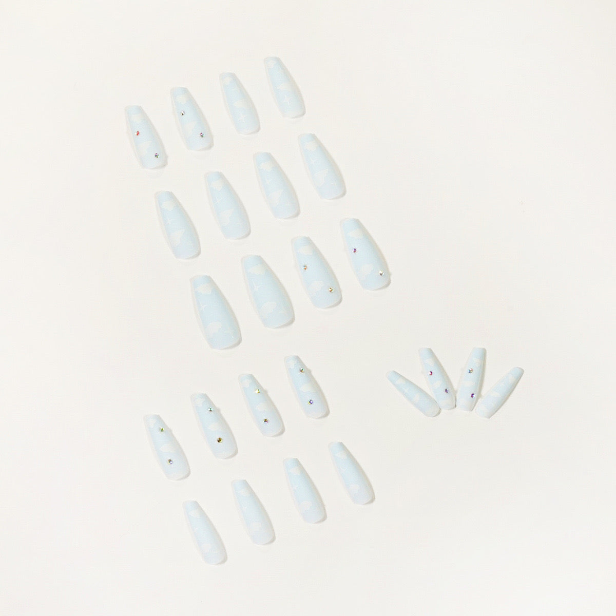 L12 Love in the Sky Blue High-end Press on Nails