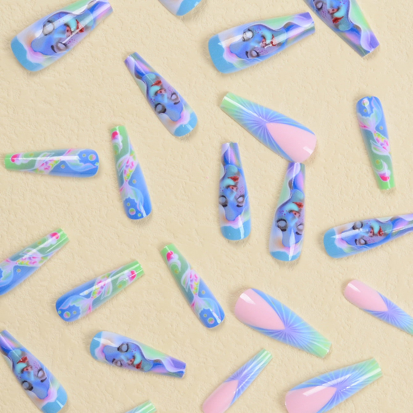 L41 Ocean Nymph High-end Press on Nails