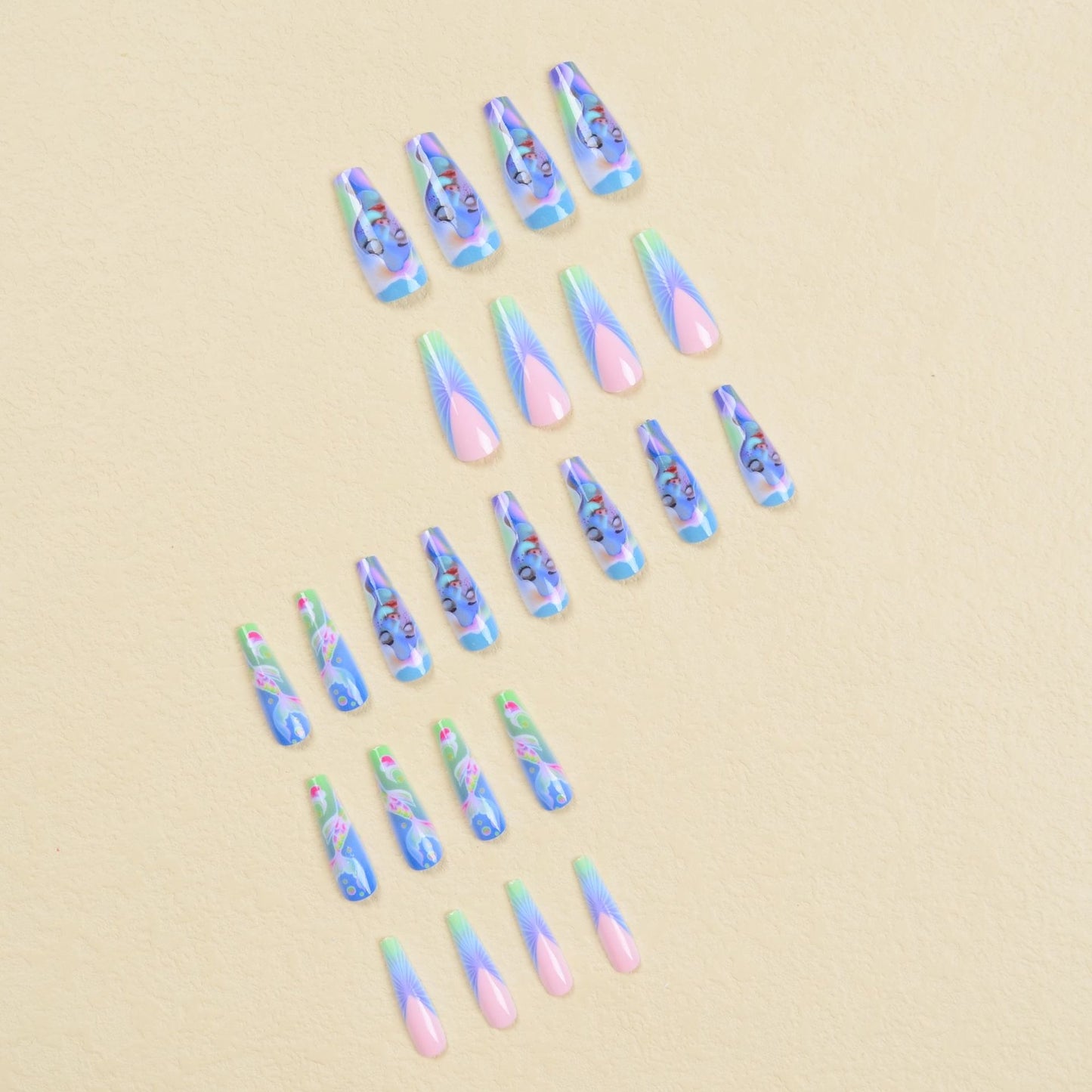 L41 Ocean Nymph High-end Press on Nails