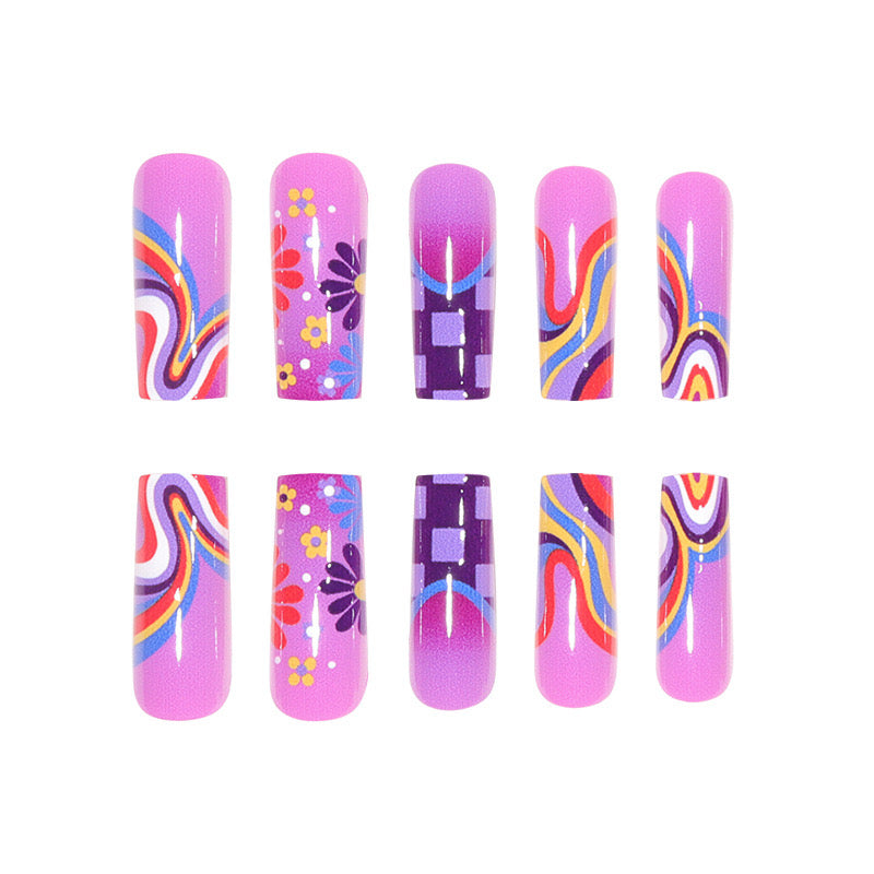 XL26 Dazzling Petals High-end Press on Nails