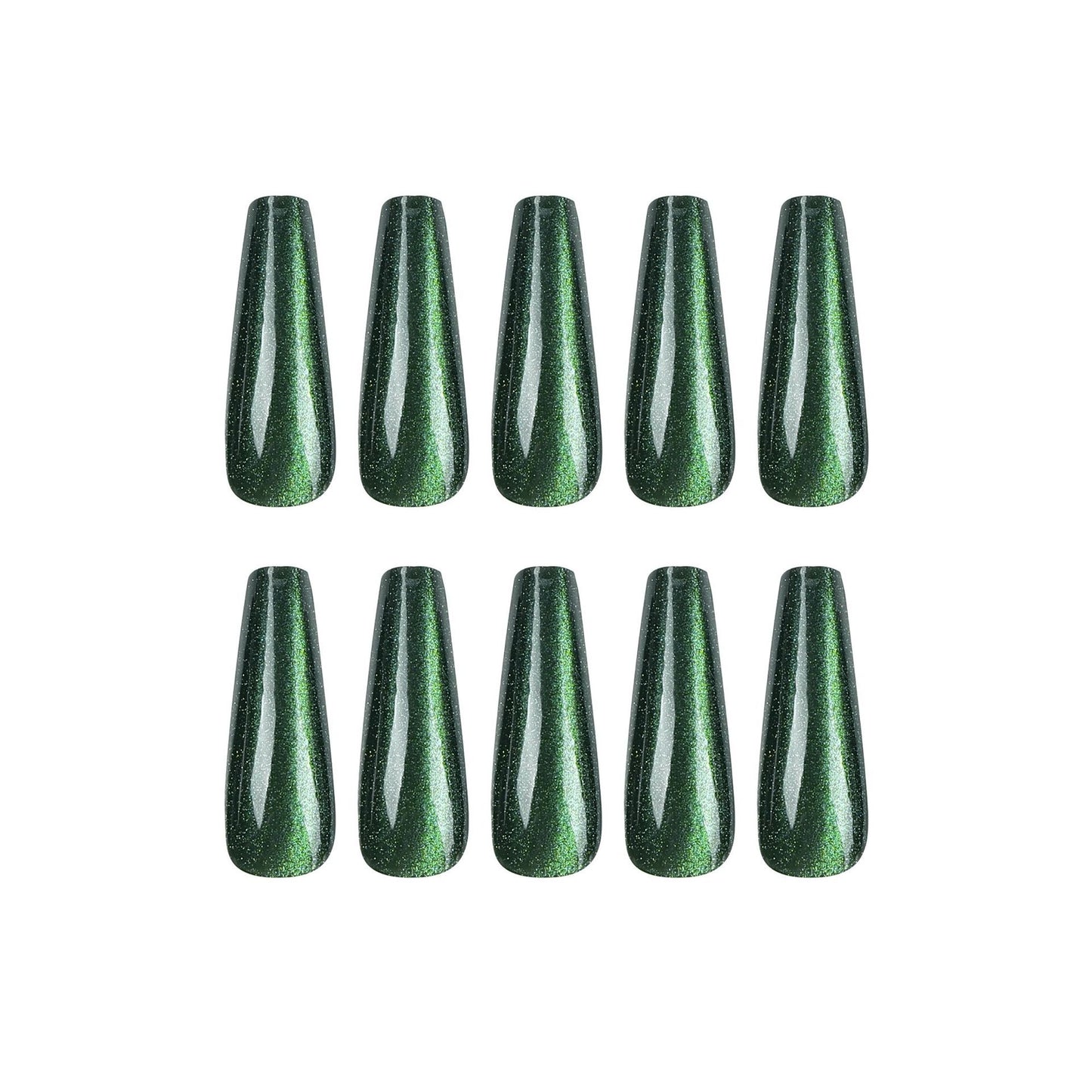 CE03 Green Celadon cat eye nails