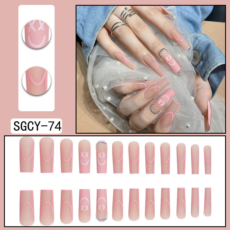 XL23 Pretty Pink Smile High-end Press on Nails