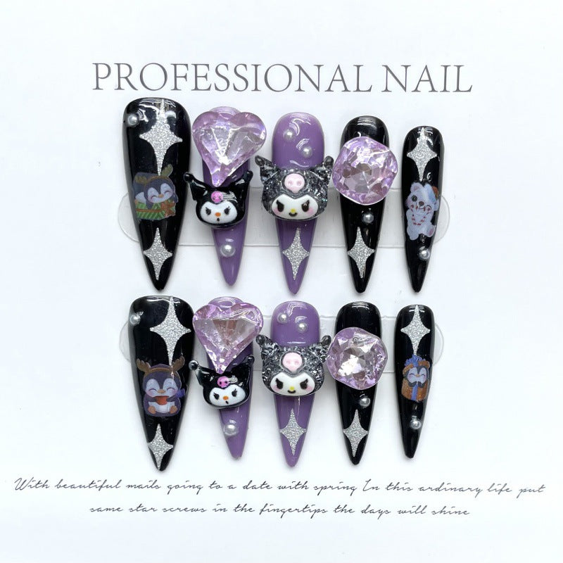 H191 Reusable Acrylic Nails High-end custom Salon-grade Nails art