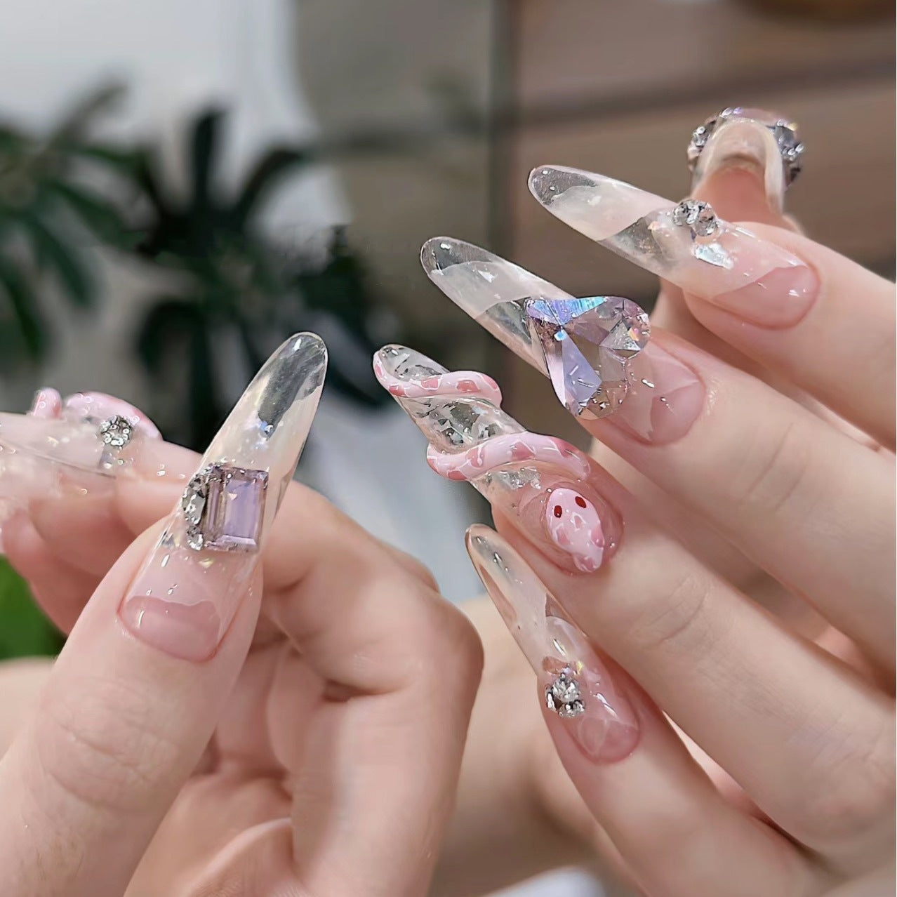 H105 High-end custom Reusable Salon-grade Acrylic Nails