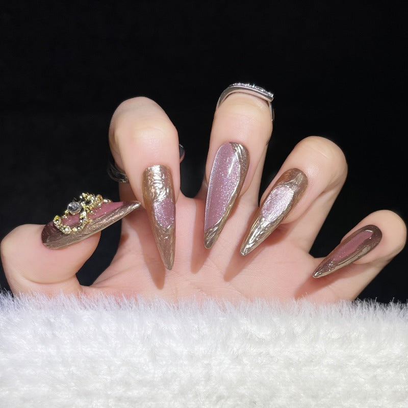 c26 cat eye nails Reusable Acrylic Nails