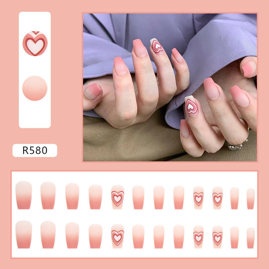 S36 Love Essence Pink Gradient High-end Press on Nails