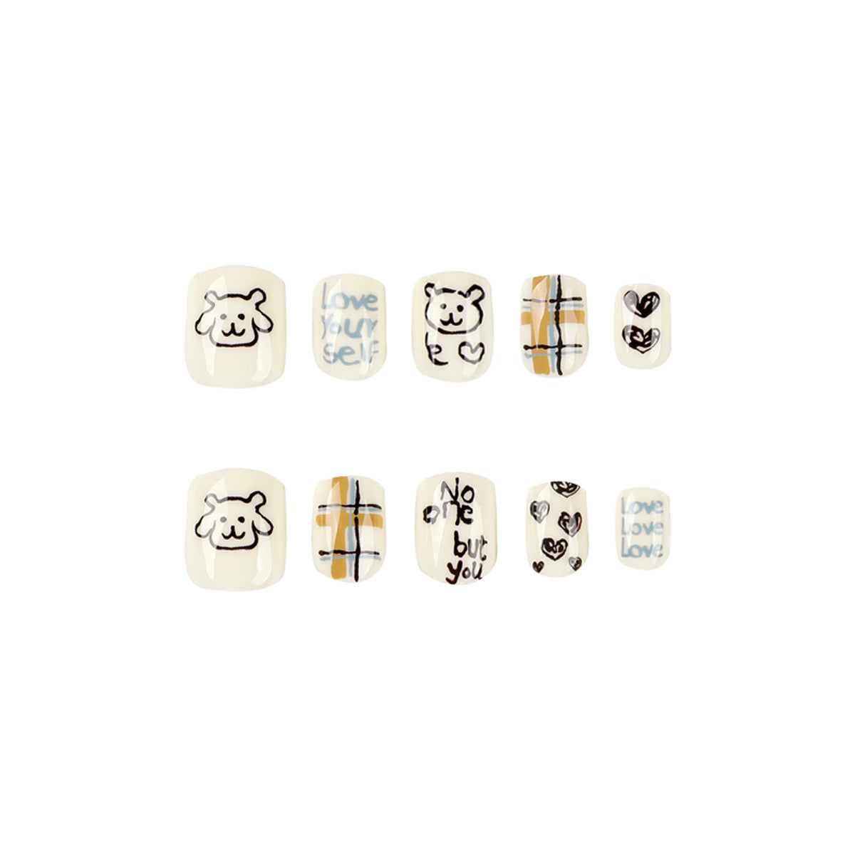 S14 Cute Bear High-end Press on Nails