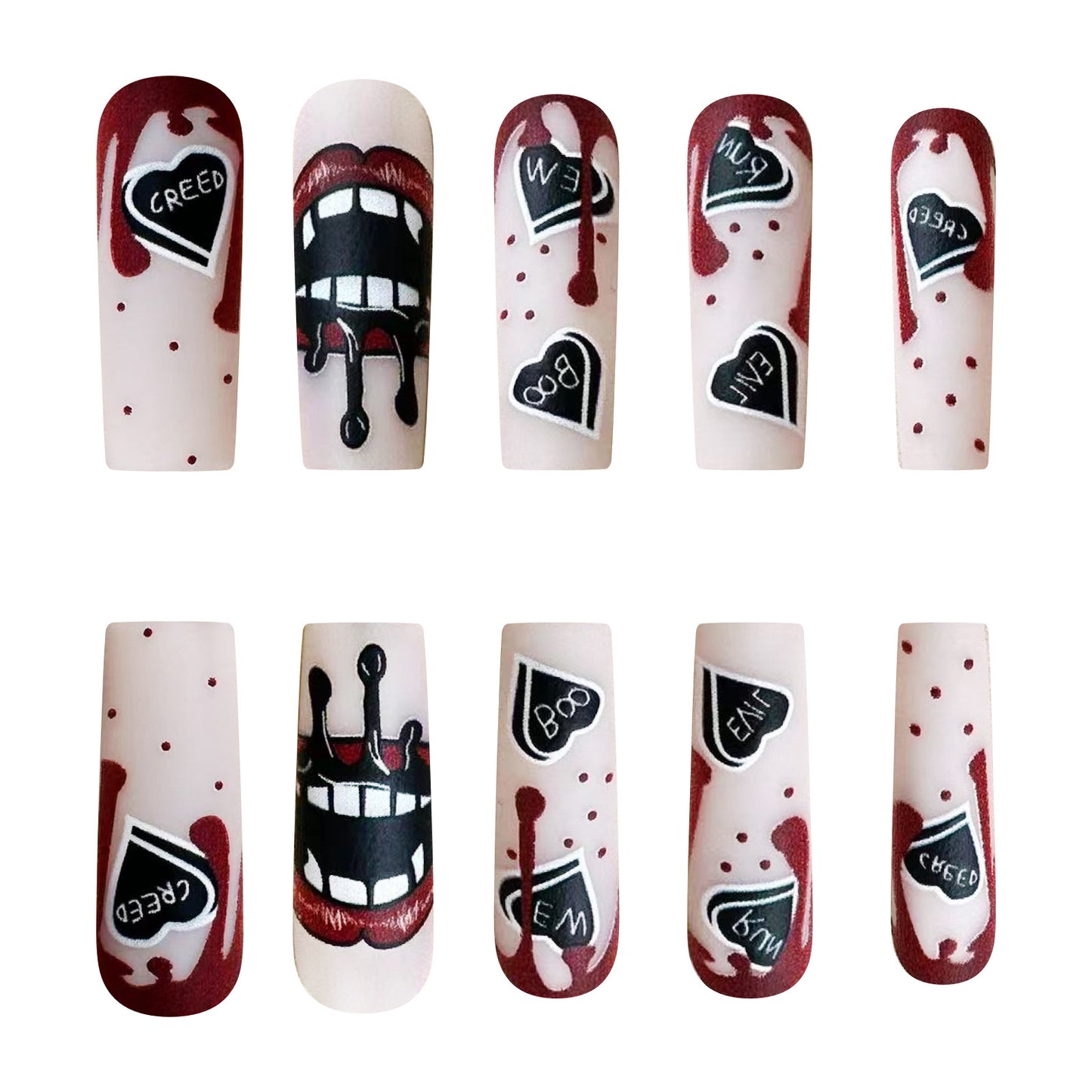 XL11 Haunted Mouth High-end Press on Nails