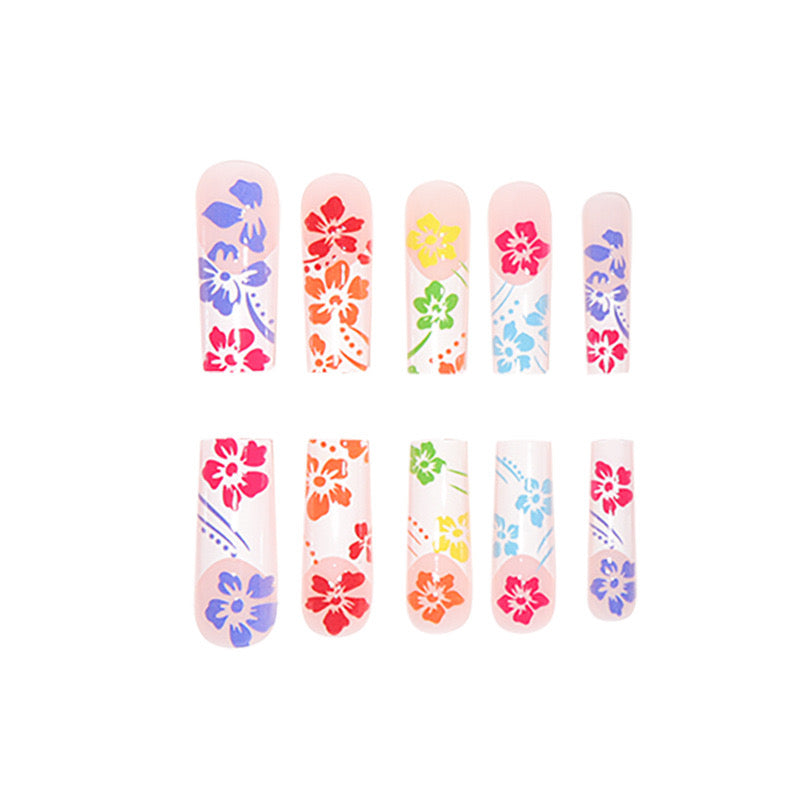 XL15 Vivid Retro Floral Haven High-end Press on Nails