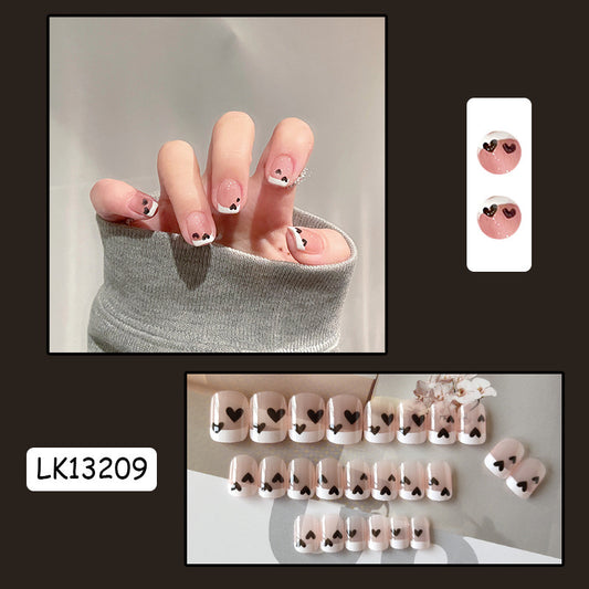 S42 Dark Night Love Letters High-end Press on Nails