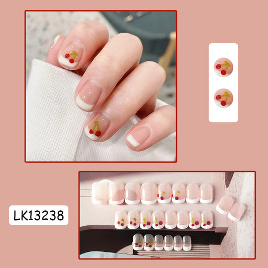 S60 Cherry Milk Elegance High-end Press on Nails