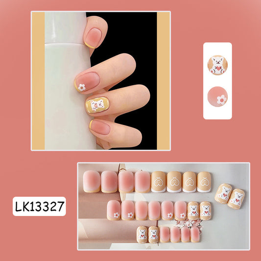 S17 Matte Teddy Treasure High-end Press on Nails