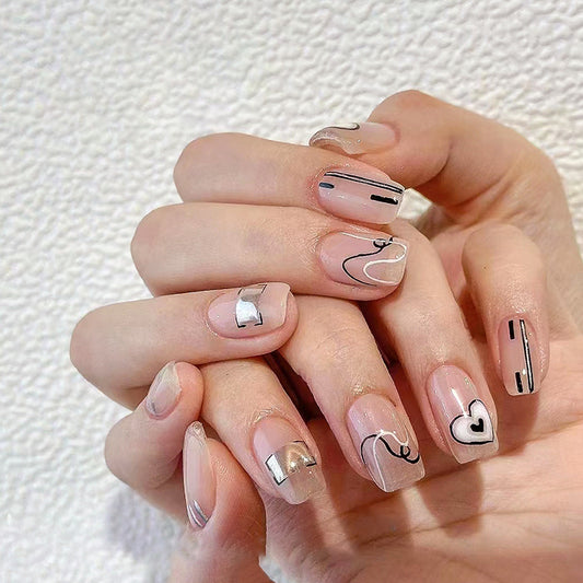 M53 Heartline Traces High-end Press on Nails