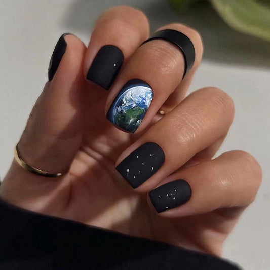 M46 Interstellar Ink Earth High-end Press on Nails