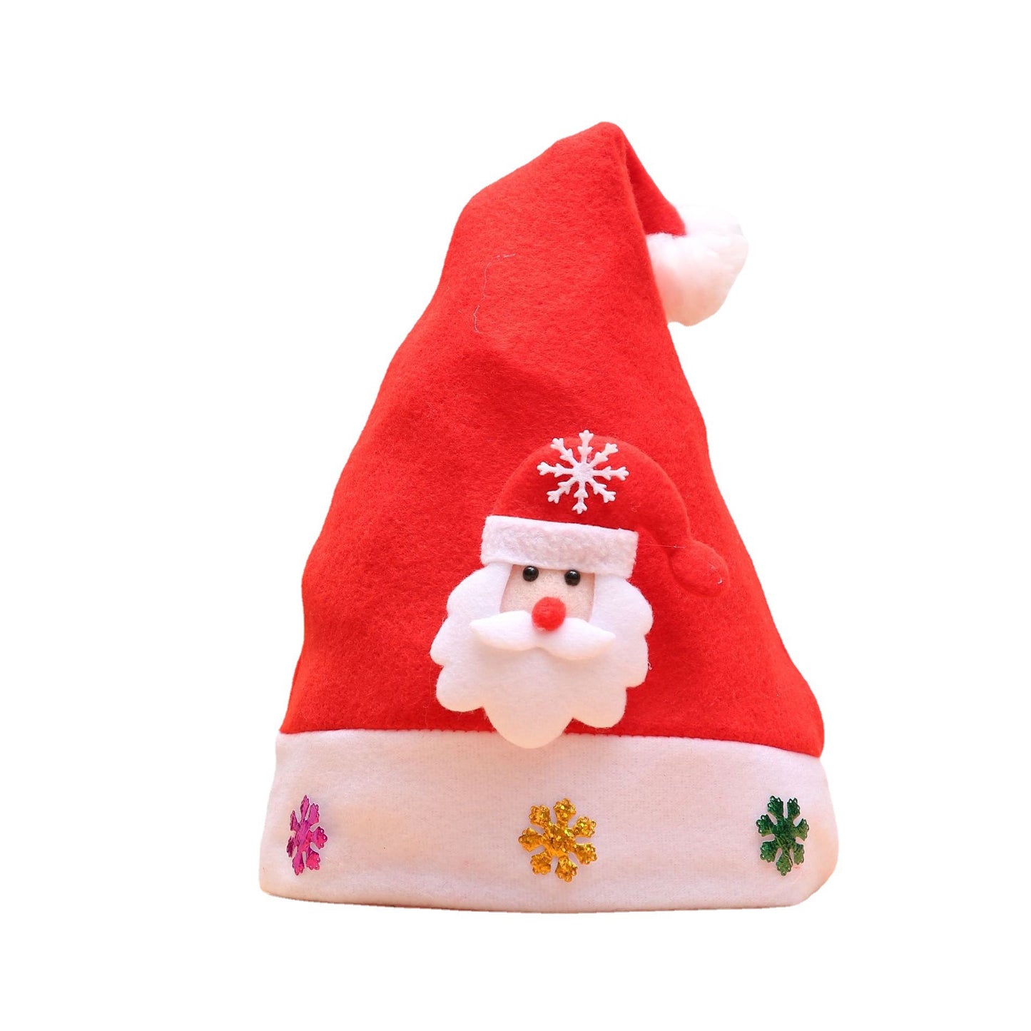 【MERRY CHRISTMAS BOX】6 Reusable Press on Nails + 6 Nail Kits + 1 Additional Spong Scrubber + 1 Lovely Santa Hat