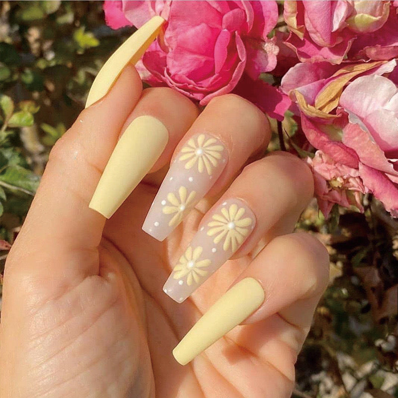 L38 Floral Sunshine Symphony High-end Press on Nails