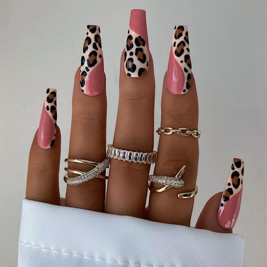 L32 Pink Wildcat Elegance High-end Press on Nails