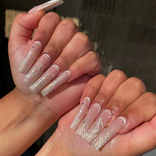 XL35 Exquisite Champagne High-end Press on Nails