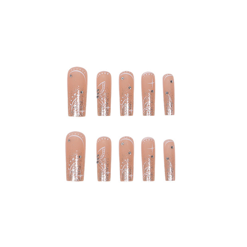 XL35 Exquisite Champagne High-end Press on Nails