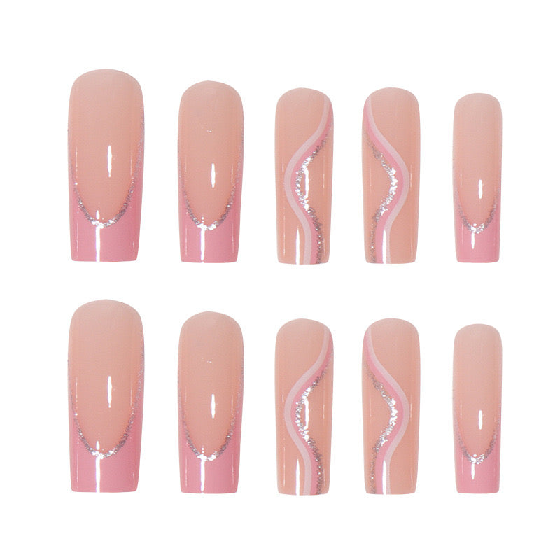 XL22 Blush Elegance High-end Press on Nails