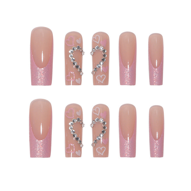 XL19 Pink Romance High-end Press on Nails