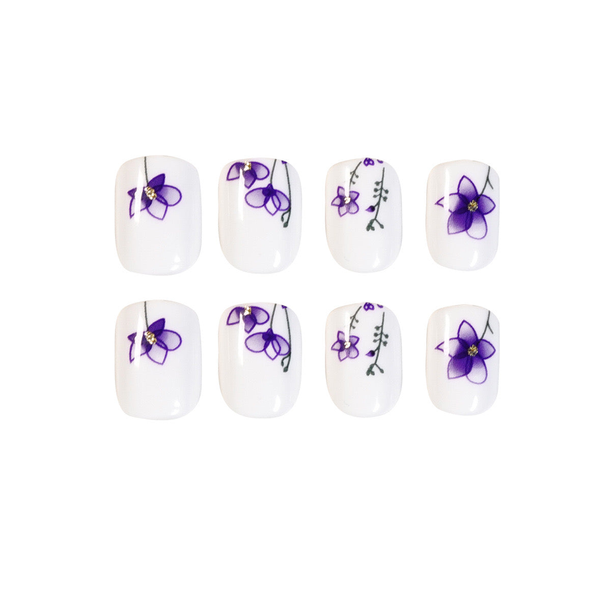 S07 Purple Heart Whispers High-end Press on Nails