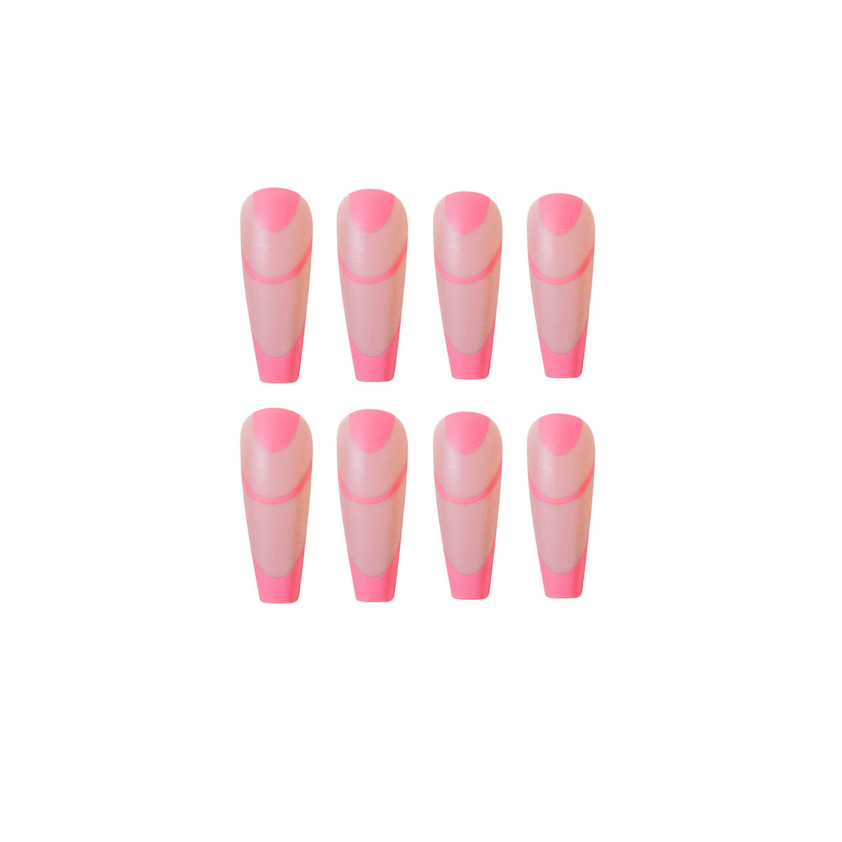 L27 Hot Night Pink Harmony High-end Press on Nails