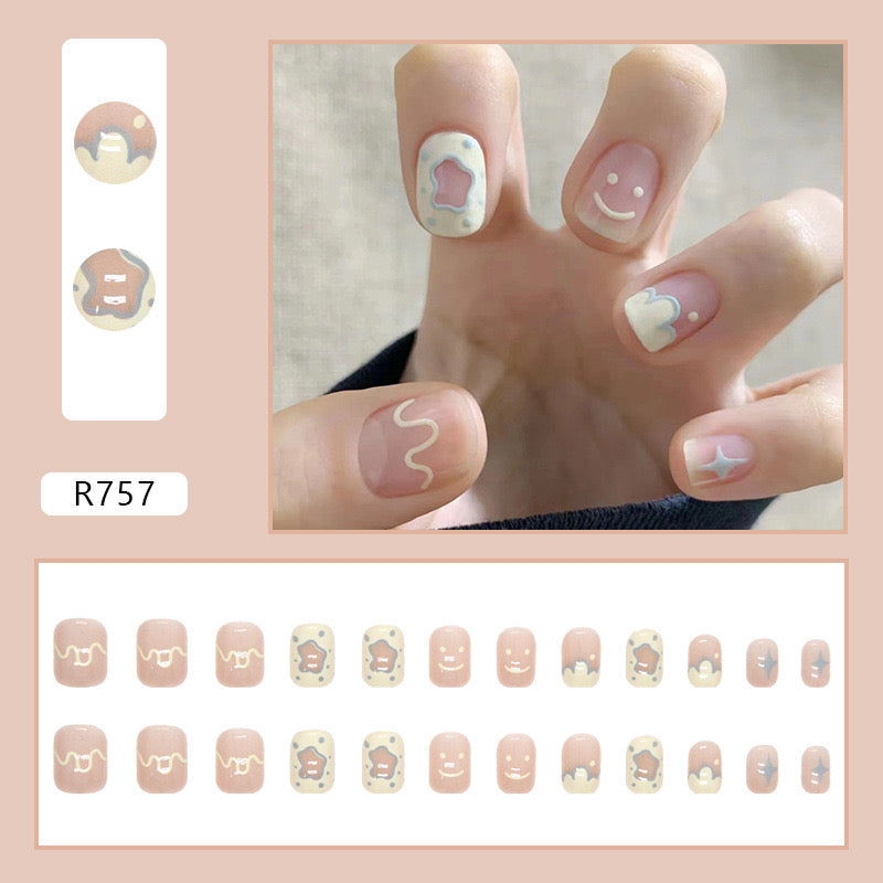 S72 Milk White Smile High-end Press on Nails