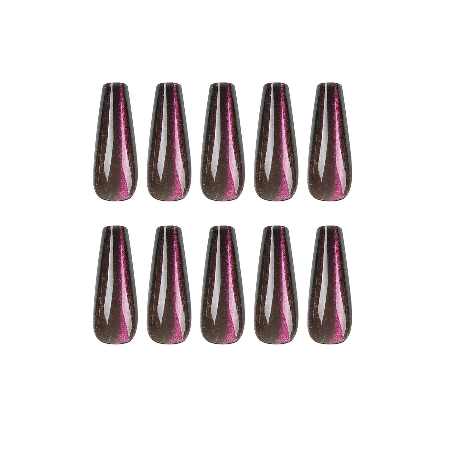 CE02 Raspberry Purple cat eye nails