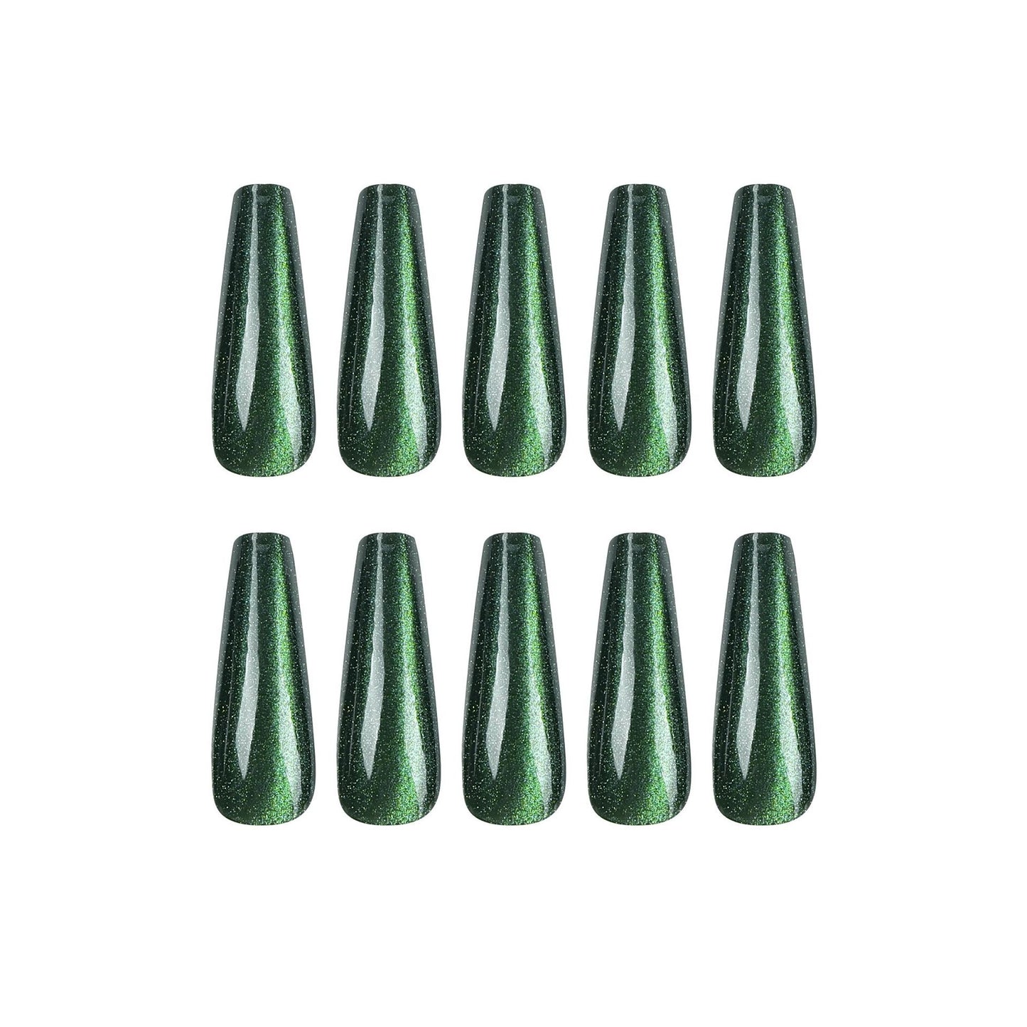 CE03 Green Celadon cat eye nails