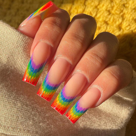 XL24 Miracle of Rainbow High-end Press on Nails