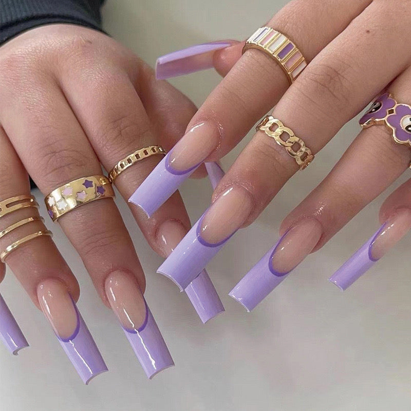 L28 French Lavender Chic High-end Press on Nails