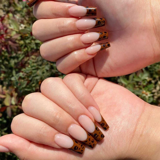 L49 Fashion Brown Leopard High-end Press on Nails