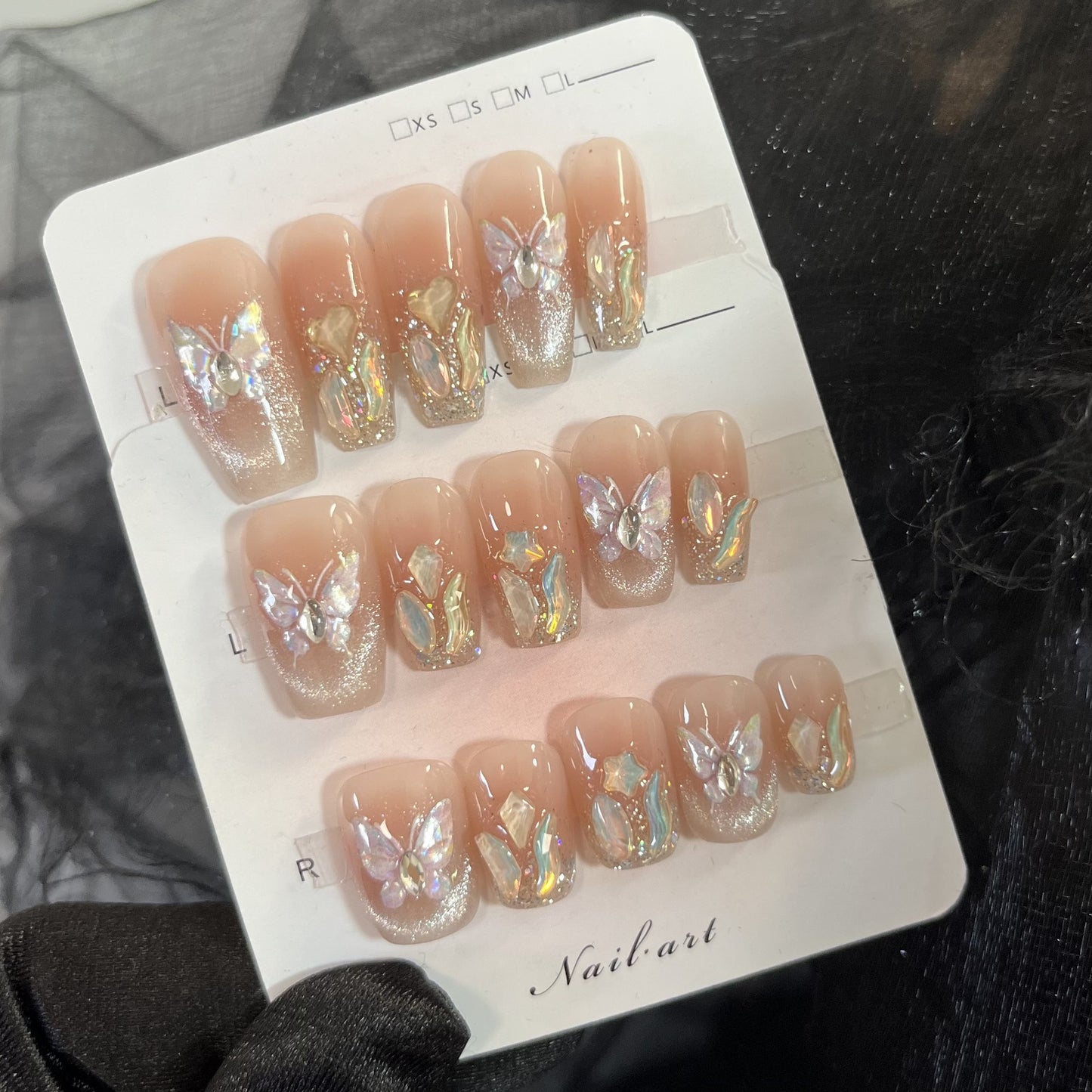 H23 Fluttering Fairy High-end Press on Nails art