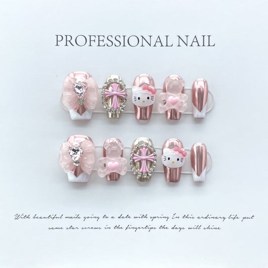 H157  Reusable Acrylic High-end Press on Nails