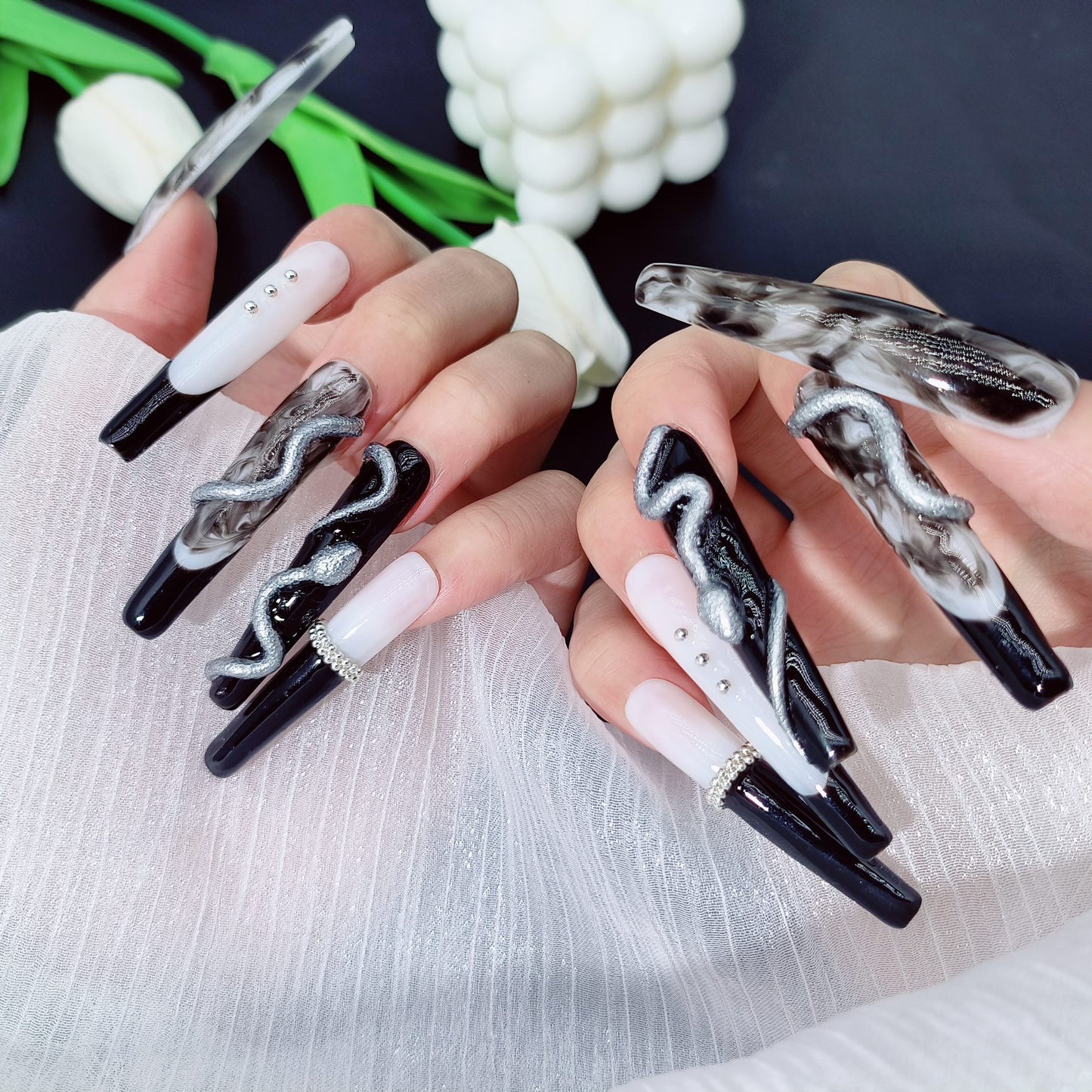 H131 Reusable High-end Press on Nails