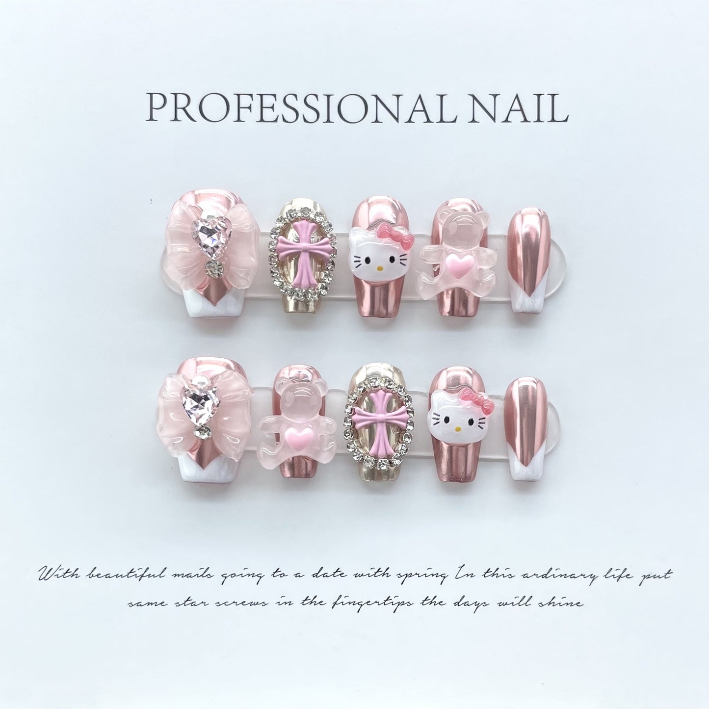 H157  Reusable Acrylic High-end Press on Nails