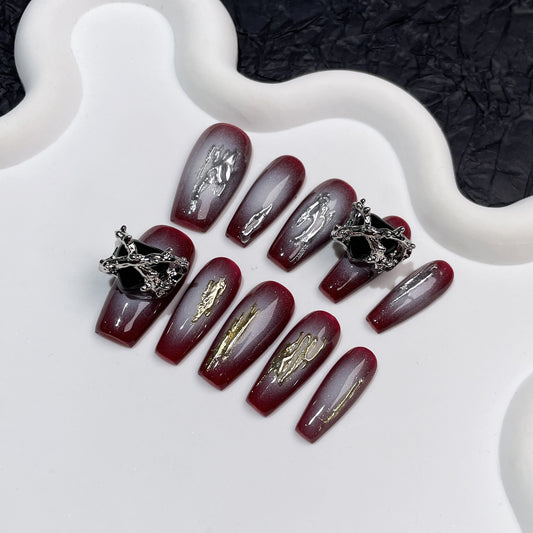 H101 Dark Force Manicure High-end custom Salon-grade Acrylic Nails