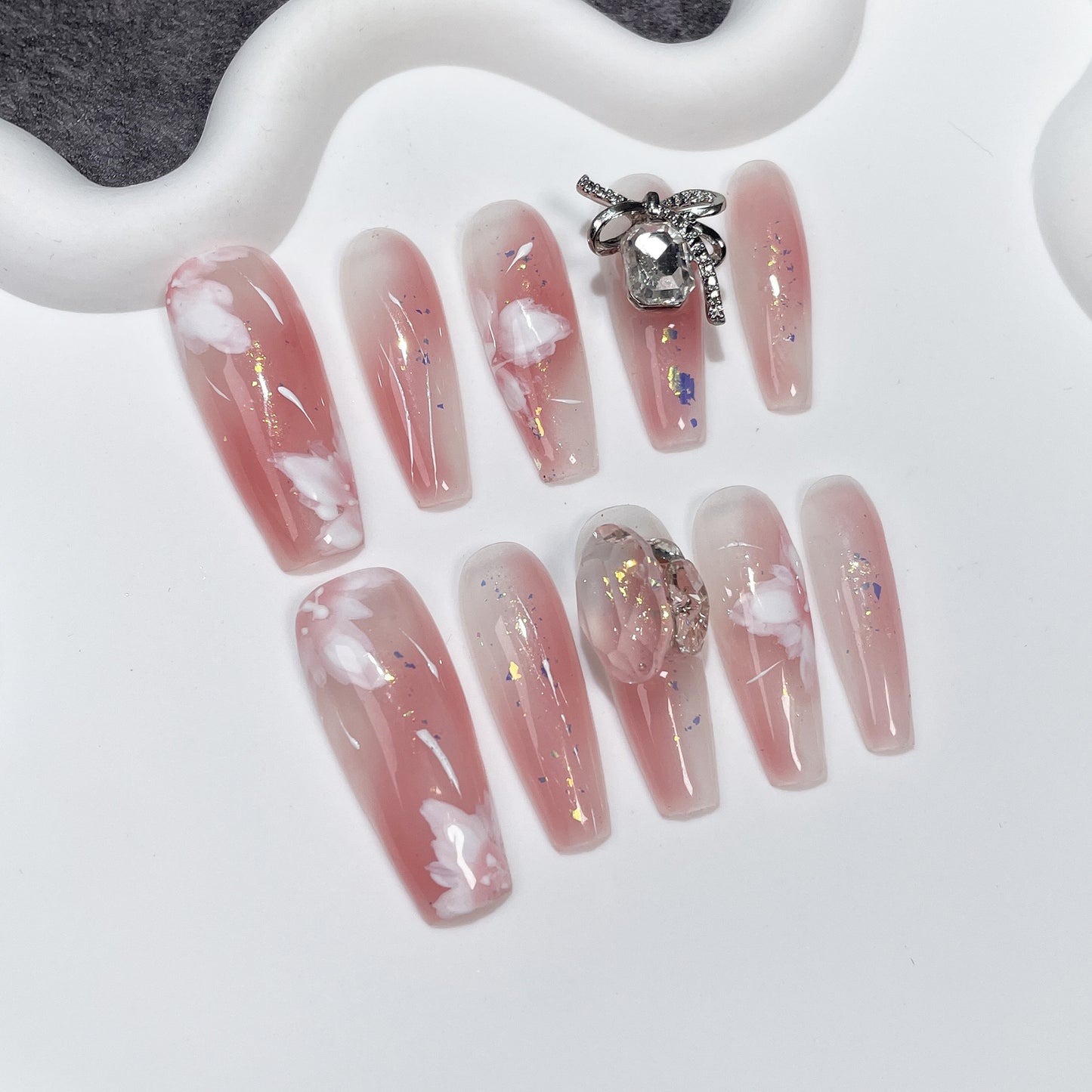 H36 Enchanted Blossom High-end Press on Nails