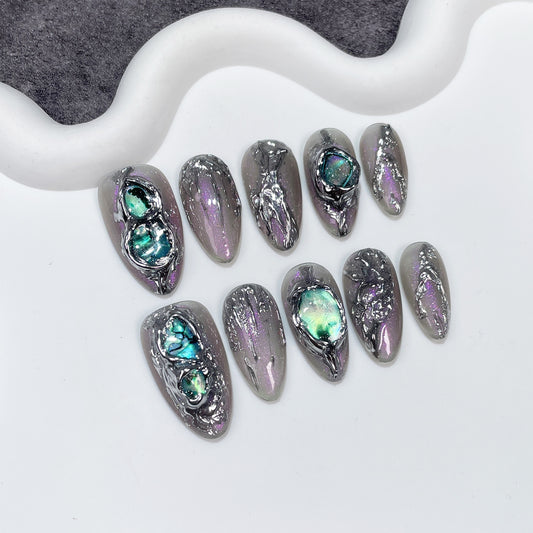 H64 Baroque Aurora High-end Press on Nails