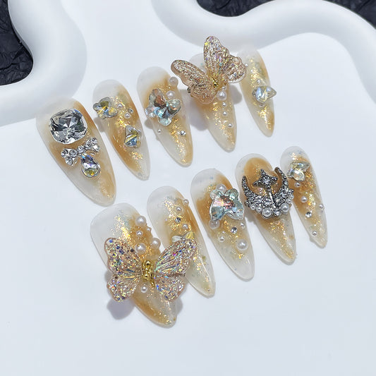 H59 Enchanted Butterfly High-end Press on Nails